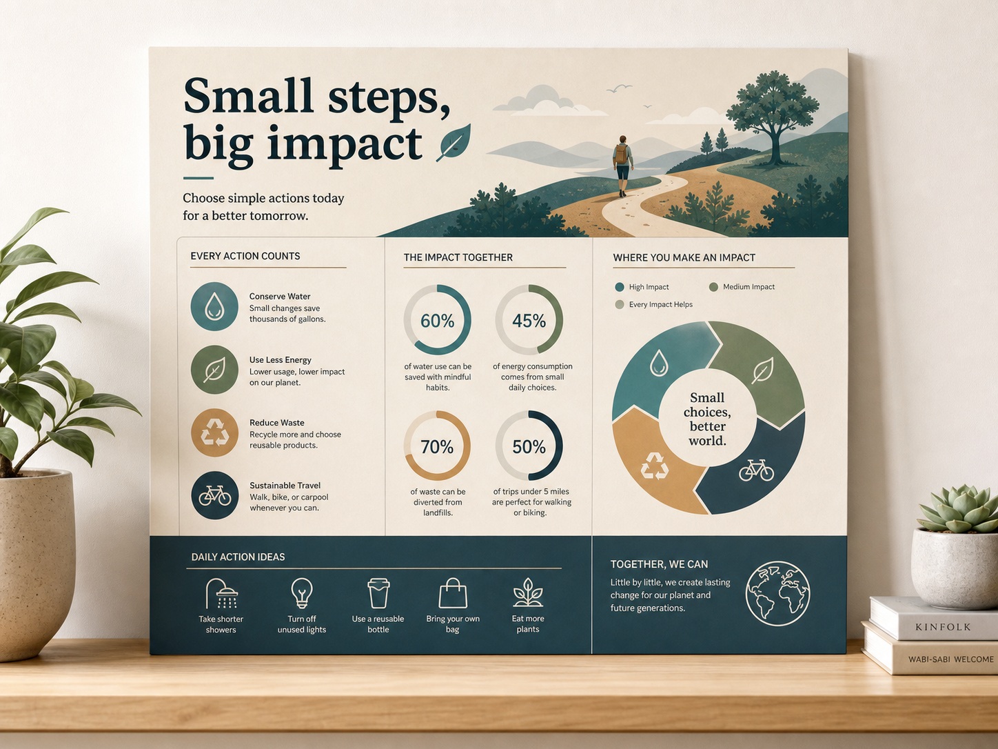 Premium infographic print mockup