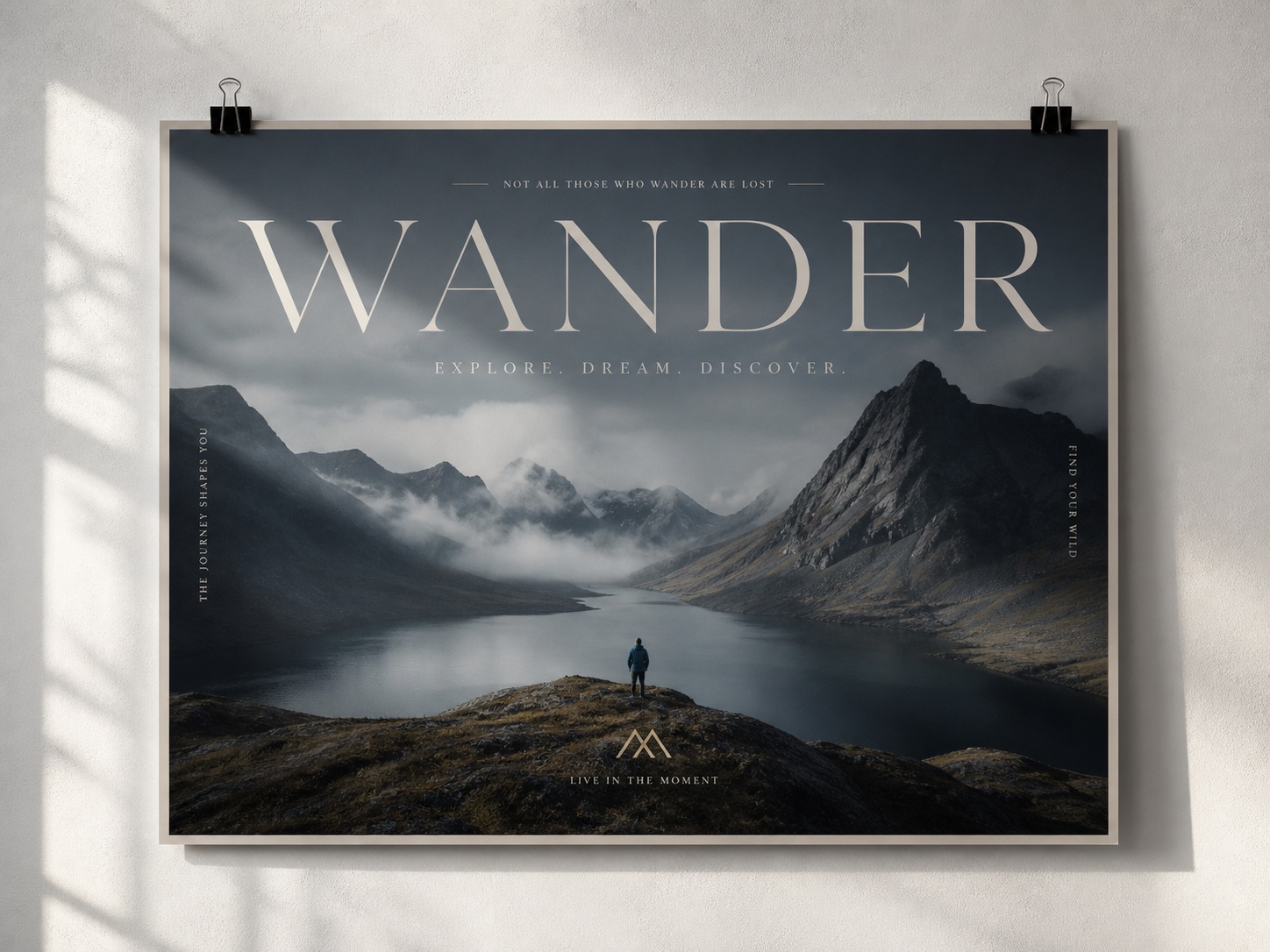 Premium poster print mockup